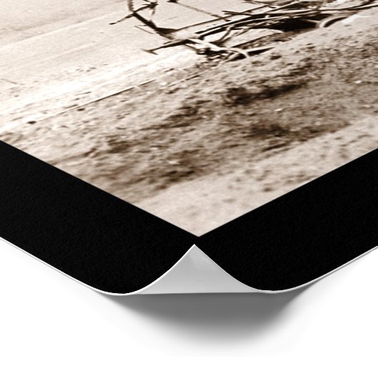 Wreck German Train WWI Photo 1918 Poster (Hoek)