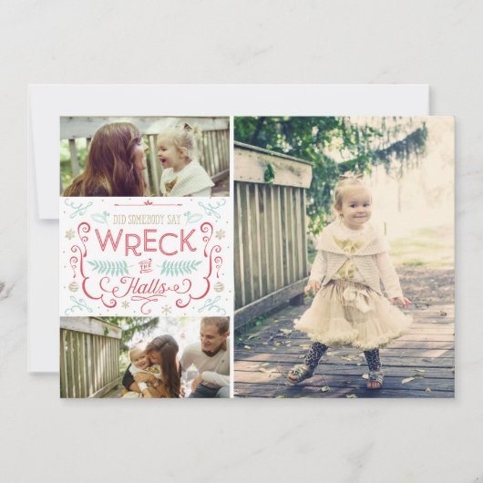 Wreck the Halls - Grappige familie kerst Kaarten (Voorkant)