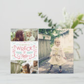 Wreck the Halls - Grappige familie kerst Kaarten (Staand voorkant)