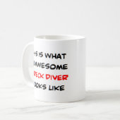 wreckduiker, geweldige koffiemok (Voorkant links)