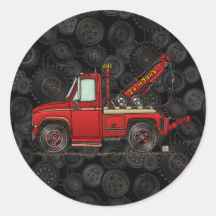 Wrecker voor vrachtwagen ronde sticker
