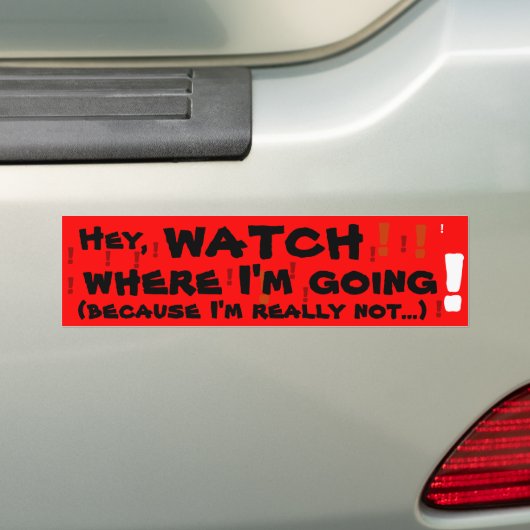 Wreckless driver #2 bumpersticker (Op auto)