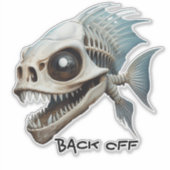 Wrede vis terug sticker (Voorkant)