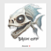 Wrede vis terug sticker (Vel)