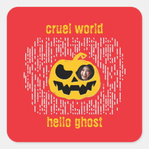 Wrede wereld vierkante sticker