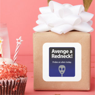 Wreek een roodhals vierkante sticker