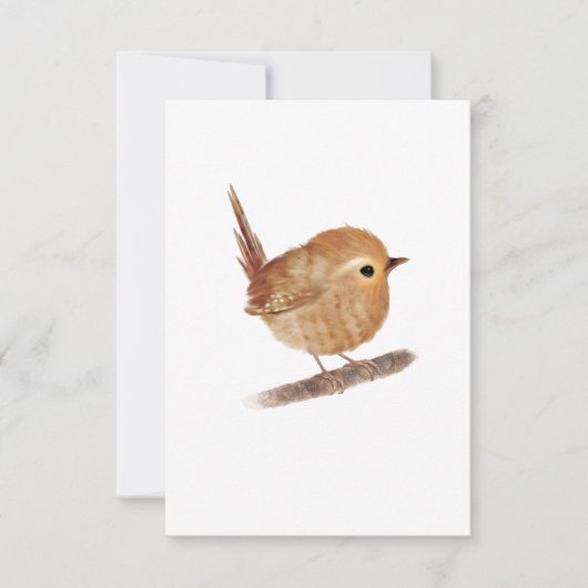 Wren Bird Blank-briefkaarten Bedankkaart (Voorkant)