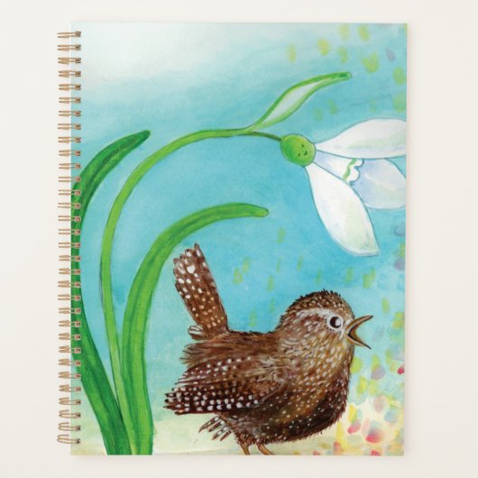 Wren Bird chante à l'aube Au printemps (Devant)