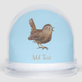 Wren Bird (Troglodytes) gepersonaliseerd Sneeuwbol (Voorkant)
