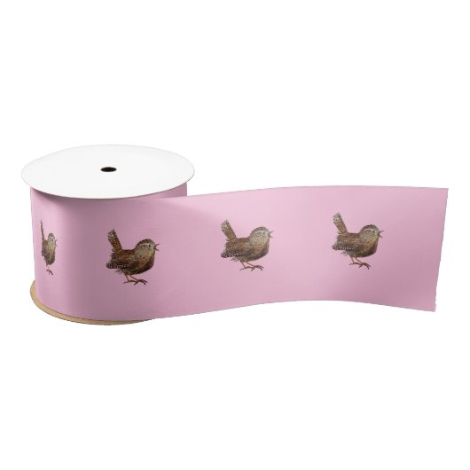 Wren Bird (Troglodytes) Pastel Pink Lint (Spoel)