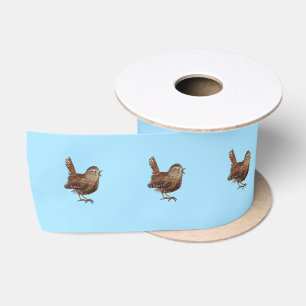 Wren Bird (Troglodytes) Sky Blue Lint