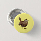 Wren Bird (Troglodytes Troglodytes) Ronde Button 3,2 Cm (Voorkant /achterkant)