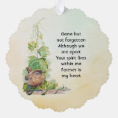  Wren Bird Vineyard Memorial Keepsake Ornament Kaart (Achterkant)