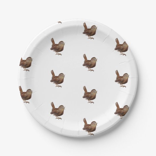 Wren Bird zingt luid en mooi lied Papieren Bordje (Voorkant)
