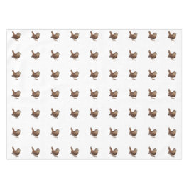 Wren Bird zingt luid en mooi lied Tafelkleed