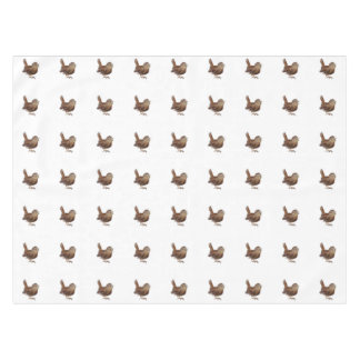 Wren Bird zingt luid en mooi lied Tafelkleed