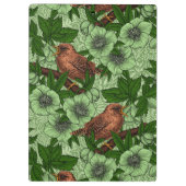 Wren en hellebore, lichtgroen klembord (Achterkant)