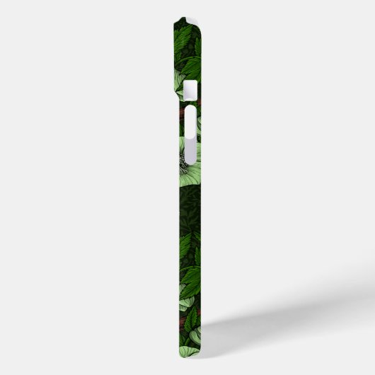 Wren en hellebore op donkergroen Case-Mate iPhone case (Achterkant / Links)