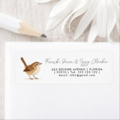 Wren Return Address Labels – Personalized Bird (Insitu)