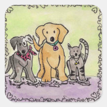 Wren, Robby en Jay Sticker