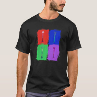Wrench Mechanic Colorful Pop T-shirt