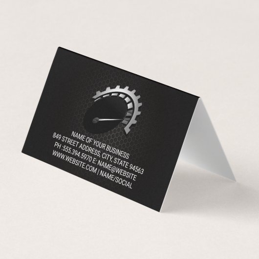 Wrenches Gear en Piston | Auto-mechanisch Visitekaartjes (Achterkant)
