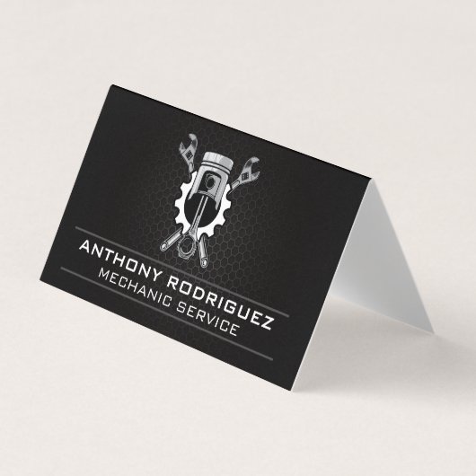 Wrenches Gear en Piston | Auto-mechanisch Visitekaartjes (Voorkant)