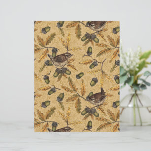 Wrens en eikels op honing