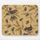 Wrens en eikels op honing muismat (Voorkant)
