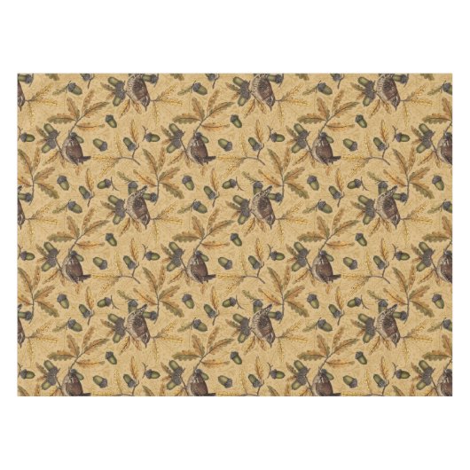 Wrens en eikels op honing tafelkleed (Voorkant (Horizontaal))