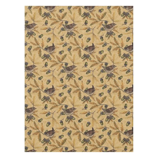 Wrens en eikels op honing tafelkleed (Voorkant)