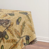 Wrens en eikels op honing tafelkleed (Voorbeeld)