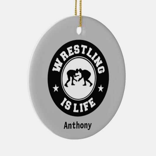 Wrestatie is het leven met Kerstmis Keramisch Ornament (Rechts)