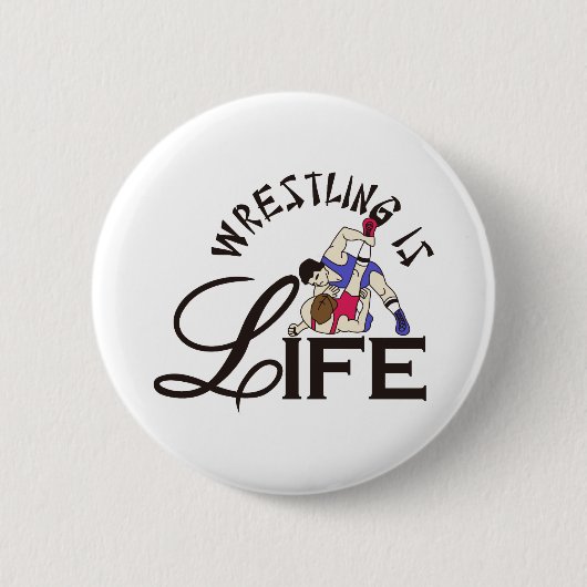 Wrestatie is leven ronde button 5,7 cm (Voorkant)