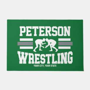 Wrestler ADD NAME School Athlete Wrestling Team Deurmat