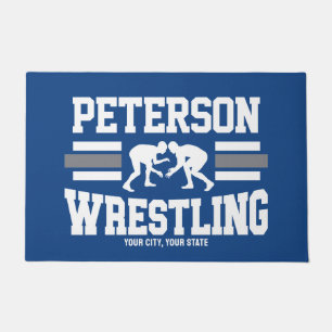 Wrestler ADD NAME School Athlete Wrestling Team Deurmat