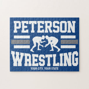 Wrestler ADD NAME School Athlete Wrestling Team Legpuzzel