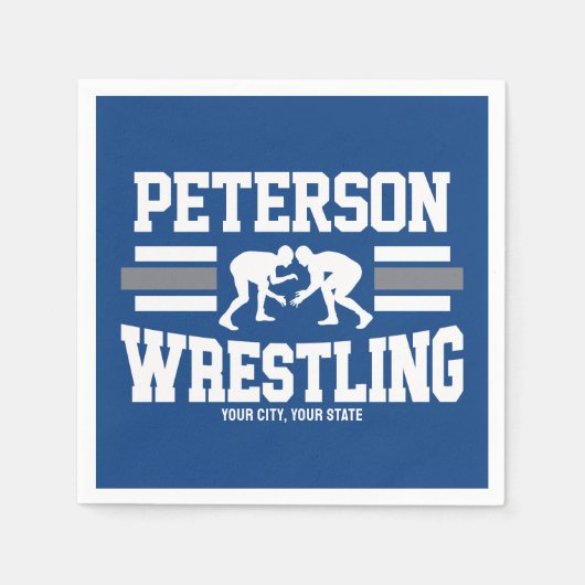 Wrestler ADD NAME School Athlete Wrestling Team Servet (Voorkant)