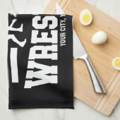 Wrestler ADD NAME School Athlete Wrestling Team Theedoek (Quarter Fold)