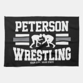 Wrestler ADD NAME School Athlete Wrestling Team Theedoek (Horizontaal)