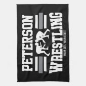 Wrestler ADD NAME School Athlete Wrestling Team Theedoek (Verticaal)