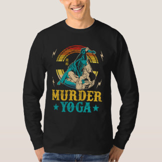 Wrestler Murder Yoga Retro Wrestling Brazilian Jiu T-shirt