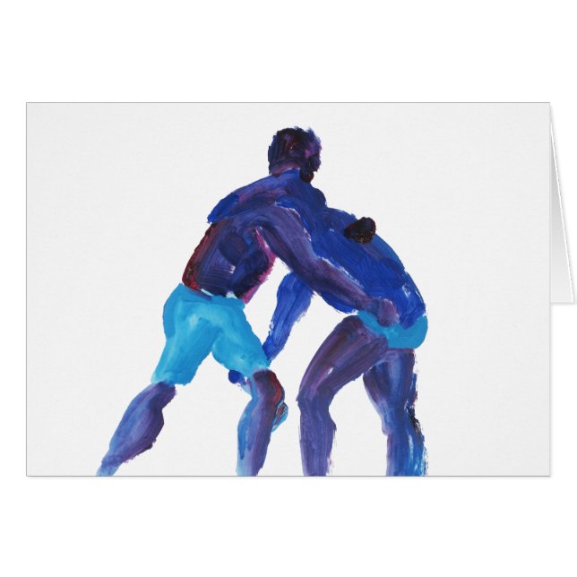 Wrestlers Blue (Voorkant Horizontaal)