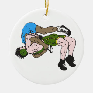 Wrestlers Keramisch Ornament