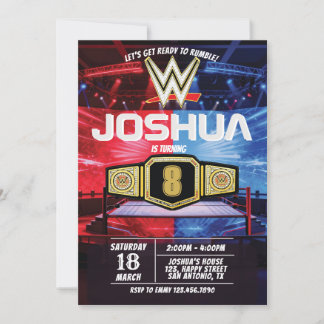 Wrestling Battle Birthday Invitation Kaart