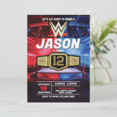 Wrestling Birthday Invitation (Debout devant)