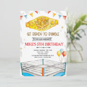 Wrestling Birthday party Invitation (Debout devant)