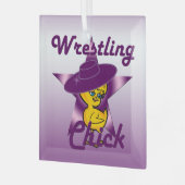 Wrestling Chick #9 Glas Ornament (Voorkant links)