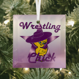 Wrestling Chick #9 Glas Ornament
