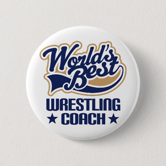 Wrestling Coach Gift Ronde Button 5,7 Cm (Voorkant)